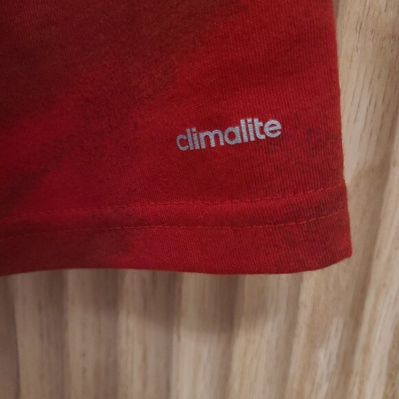 NC State Adidas Climalite V-Neck Tee – Size L | Red Tie-Dye Wolfpack Shirt - Picture 6 of 8